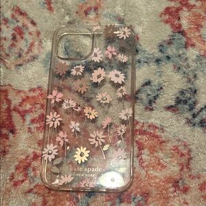 kate spade New York Floral Phone Case - Pink and Gold i phone 13-15